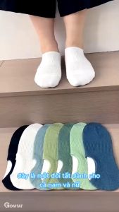 Tất tàng hình nam cao cấp có đệm silicon chống tuột gót chất liệu cotton hút ẩm khử mùi - HAI-MIA-1401-1DOI