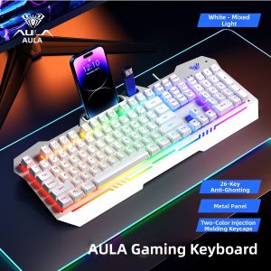 AULA | Gaming Office Keyboard with Side-Engraved Lighting Mechanical Feel