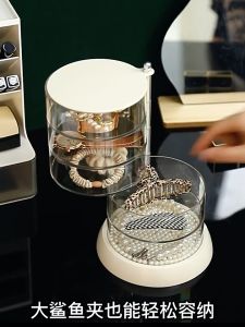 ชั้นใส่เครื่องประดับอะคริลิกหมุนได้360องศา กล่องใส่เครื่องประดับ กล่องเก็บเครื่องประดับ ใส 4ชั้น กล่องใส่เครื่องสำอาง