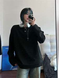 Áo Thun Dài Tay Cổ Henry Phong Cách Mỹ Cổ Điển Dành Cho Nam Mùa Thu Áo Lót Bên Trong Thể Thao Thường Ngày Cổ Điển