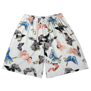 Summer Thin Wide Leg Cotton Pajama Pants Womens Home Wear Shorts Artificial Cotton Loose Fit Comfortable Breathable Pants