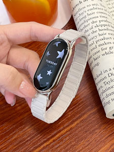 สายรัดข้อมือซิลิโคนแม่เหล็กสำหรับ Xiaomi Mi Band 9 สำหรับผู้หญิง สายรัดข้อมือ Onebag สำหรับ Xiaomi 8 pro ฤดูร้อน 10NFC สายรัดข้อมือแบบยูนิเซ็กซ์