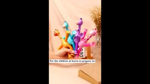 Telescopic Suction Cup Giraffe Toy With Lights Pop Tubes Fidget Toys Stress Relief Toys Toddlers Toys