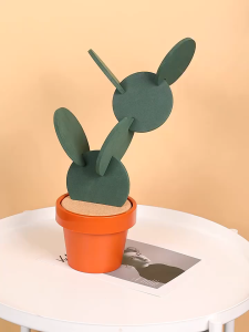 6 Pieces EVA Cup Coasters DIY Cactus Coaster Non-slip Insulation Environmental Protection Cup Holder