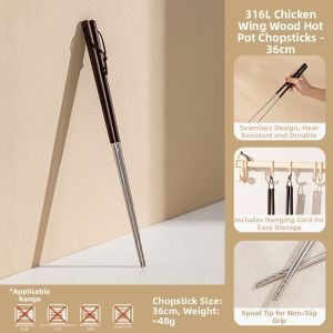 CAROTE | Heat-Resistant Stainless Steel Chopsticks for Frying