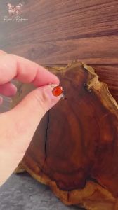 Natural Orange Red Garnet Adjustable Ring Silver-Plated Oval Gemstone Ring Elegant Gift for Women January Birthstone (Style #31)-RRC
