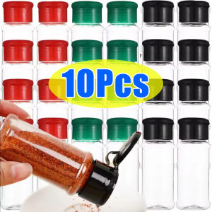 10/5 ชิ้น ขวดเครื่องเทศพลาสติก / ขวดเขย่าปรุงรส PET เกรดอาหาร / ภาชนะใส่เครื่องปรุงรสในครัวแบบพกพาสำหรับสมุนไพร เกลือ พริกไทย และผงปรุงรส