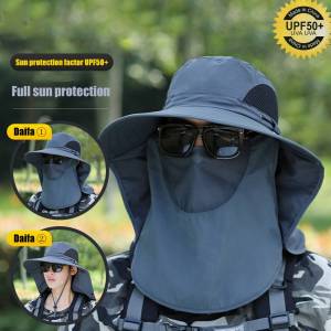 หมวกอาบแดดสำหรับทั้งชายและหญิง UV Protection ป้องกันหมวกแก๊ปใส่ตกปลา Quick-Drying Men กันน้ำสำหรับผู้หญิงหมวกกว้าง Breathable ตาข่ายกลางแจ้งตกปลาปีนเขาปีนเขา Sun หมวกผ้าคลูมน่าและคอ Sun Protect