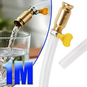 ปั๊มไหลมากโยกไปมาทองเหลืองแบบพกพาสายดูดน้ำ/น้ำมันแบบแมนนวลสำหรับน้ำมันดีเซลแก๊สน้ำมันน้ำรถยนต์รถจักรยานยนต์กลางแจ้งกรณีฉุกเฉิน