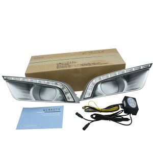 ROMADA | 2Pcs LED Fog Warning Lamp White DRL Daytime Driving Light Turn Signal Lights For Ford Ranger 2015 2016