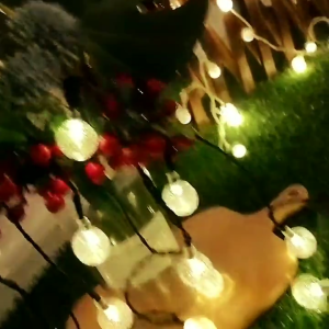 LED Crystal Ball Fairy String Lights USB Battery Camping Strip Light Garden Home Decoration Raya Lampu