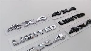Miếng dán chữ rời LIMITED trang trí ô tô chất liệu hợp kim cao cấp miếng dán trang trí xe hơi sử dụng kèm keo 3M