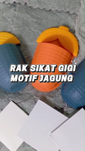 RAK SIKAT GIGI TEMPAT ODOL TEMPEL DINDING MOTIF JAGUNG CORN STORAGE MULTIFUNGSI
