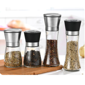 Mexin  ขวดบดเครื่องเทศ ขวดบดด้วยมือ มีให้เลือก 2 แบบ ขวดแก้ว เครื่องมือบดเครื่องเทศ  Pepper grinder