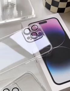 Premium Softcase Clear Cover Bening HD + Lensa Camera For iPhone 14 13 12 11 Plus Pro Max Xr X Xs 7 7+ 8 8+ SE 2 3 Soft Case Transparan Lens Kamera Protector Pelindung Kamera Cover Silikon Silicone Jelly Anti Slip Shockproof