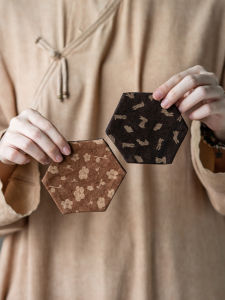 Bộ Đệm Cốc Trà Họa Tiết Hoa Mận Phong Cách Trung Hoa Bộ Đệm Cốc Trà Gốm Sứ Đệm Cách Nhiệt Đệm Vải Thủ Công Đệm Trà Cổ Điển