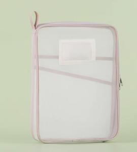 A4 Stationery Storage Bag Double-layer Mesh Zipper Bag Large Capacity Organizer Folders School Office Supplies Stationary Bag