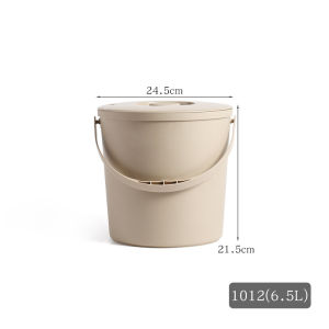 Portable Plastic Tea Water Bucket with Lid And Filter Layer for Tea Wastewater Drainage Waste Disposal round Tea Ceremony Bucket