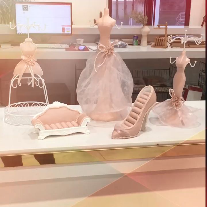 O-KAY Mannequin Dress Earring Necklace Ring Jewelry Display Holder