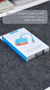 ⚡ส่งจาก กทม⚡Jasoz USB C To HDMI Adapter Type c USB 3.0 3 in 1 Hub for MacBook Pro Phone HP Lenovo