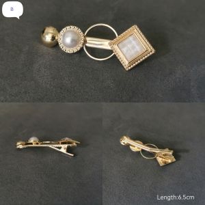 DaVee Vintage Pearl Shiny Gem Hair clip crystal Hairpin headwear