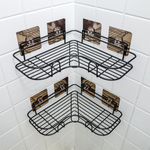 Corner Bathroom Kitchen Storage Rack No Drilling Wall Mounted Toothbrush Holder Iron Art Metal Shelf Dream Brand YG-1012 Single Layer