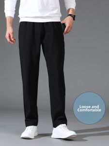 High-end Fleece-lined Straight-cut Pants