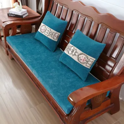 Thickened Red Wooden Sofa Cushion Removable Washable Long Bench All Seasons Anti-slip Warmth Federal Chair Seat Pad