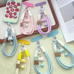 FIND Cute Mobile Phone Lanyard Wrist Rope Travel Woven Phone Charm Anti-Fall Anti-lost Creative Hand Strap