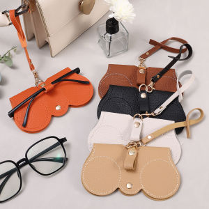 Fashion Sunglasses Bag Storage Glasses Case Sunglasses Leather Protective Case Lovely Glasses Clip Women Simple Glasses Bag
