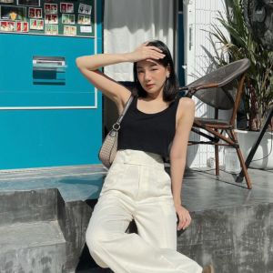 picht LUsh U Crop tank TS Collection เสื้อครอป แขนกุด คอกลม (Timeless Collection)