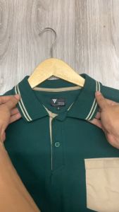FIRSTHAND - Baju Polo Morgan Kaos Kerah Pria Lengan Pendek Navy