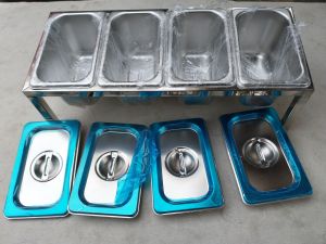 rak dan foodpan tempat toping ala mixsue isi 4 plus tutup