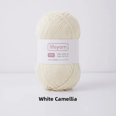 LIFEYARN | Cocoa Milk Cotton DIY Knitting Crochet Material Wool Yarn 4 Ply