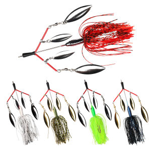 23g Spinner Bait Lead Jig Head Silicone Skirt Rubber Fishing Jigs With Rubber Skirt Lures Buzzbait Lure