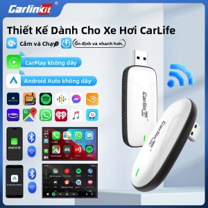 CarlinKit X1CA Bộ Chuyển Đổi Không Dây Có Dây 2 Trong 1 CarPlay Android Auto Adapter Baidu Carlife Streaming Box Kết Nối Tự Động 2.4G + 5 Plug And Play