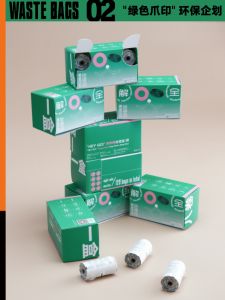 ถุงขจัดสิ่งปฏิกูลสัตว์เลี้ยงที่ย่อยสลายได้พร้อมกล่องที่ฉลาดและมีความหนาขึ้นสำหรับกลางแจ้งสำหรับการรักษาสุนัขและแมว