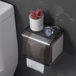 Double Celebration Bathroom Tissue Holder Box Roll Paper Holder Paper Towel Box No Drilling Suction Toilet Paper Box