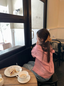 Áo Sơ Mi Dài Tay Màu Trơn Mùa Hè Ngọt Ngào Có Thắt Lưng Phía Sau Áo Sơ Mi Cotton Pha Trộn Thường Ngày Cho Nữ Mùa Hè 2025