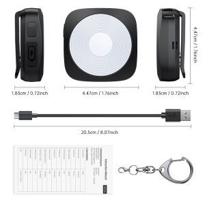 Elecpow 130dB Personal Self Defense Alarm With keychain 4 Light Modes LED Emergency Light Type-C Charging Women Security Alarm