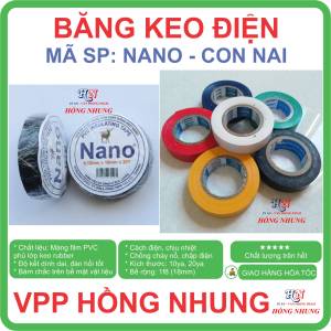[SIÊU SALE] COMBO 10 cuộn băng keo điện Nano 10Yard / 20Yard - bám dính chắc chắn dẻo dai cách điện / PVC insulating tape