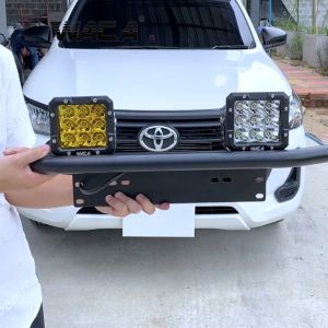 WACA ไฟ LED กันชนป้ายทะเบียน บาร์จับยึด ไฟสปอร์ตไลท์ สำหรับรถทุกรุ่น (สีดำด้าน) ป้ายทะเบียนรถ กรอบป้ายรถยนต์ 201 FSA