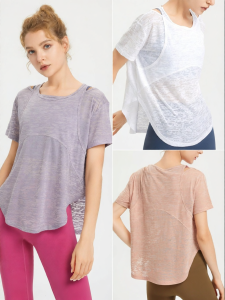 Lightweight Breathable Quick-drying Workout Short Sleeve Blouse