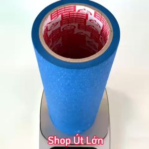 Băng keo giấy màu xanh dương rộng 1.2cm dài 25 mét lõi giấy 3mm 1 cây 24 cuộn giá tại xưởng