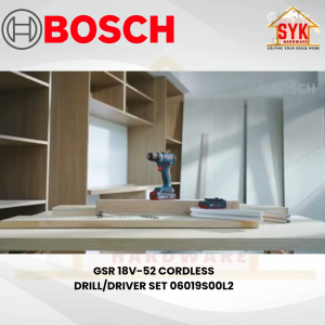 SYK Bosch GSR 18V-52 Cordless Drill Driver Battery Machine Power Tools Mesin Gerudi Bateri 06019S00L2