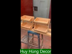 Kệ Gỗ 2 Tầng Đựng Trái Cây