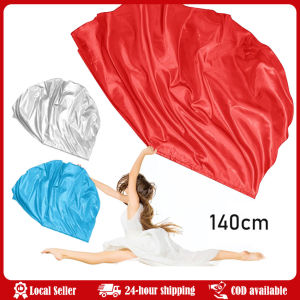 140*140Cm Lightweight Dance Flag With Scalable Rod Bright Color Wear Resistant Semicircle Flag for Outdoor Activity Performance Guard Flag Praise Dance Flags Worship Flags with Scalable Rod for Dances Church Praise Dance Flags for Worship