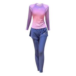 XTEP | Slimming Modest Long Sleeve Long Pants Swimsuit Set