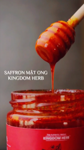 Mật ong saffron Kingdom Herb chính hãng hộp mẫu thử 40g nhụy hoa nghệ tây mật ong thượng hạng nguyên chất 100%