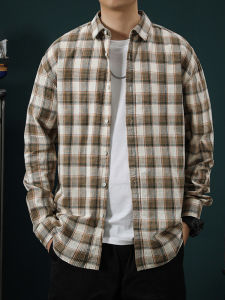 Áo Sơ Mi Kẻ Caro Cotton Nguyên Chất Cho Thanh Thiếu Niên Tay Dài Mùa Xuân Thu Dáng Rộng Thoải Mái Thời Trang Hợp Thời Trang